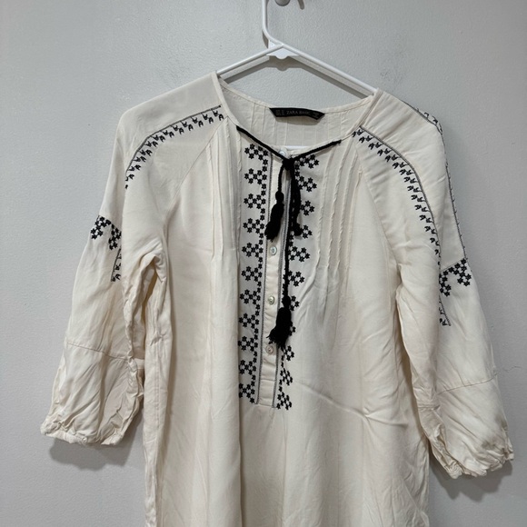 Zara embroidered tunic dress Medium 7901/053 - Picture 4 of 8